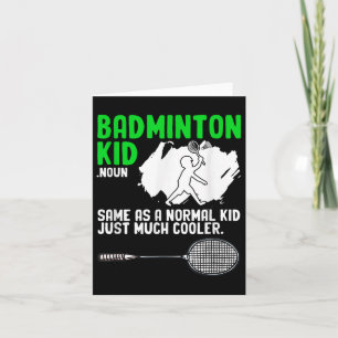 Carte Raquette de badminton pour enfant Loisirs Joueur d