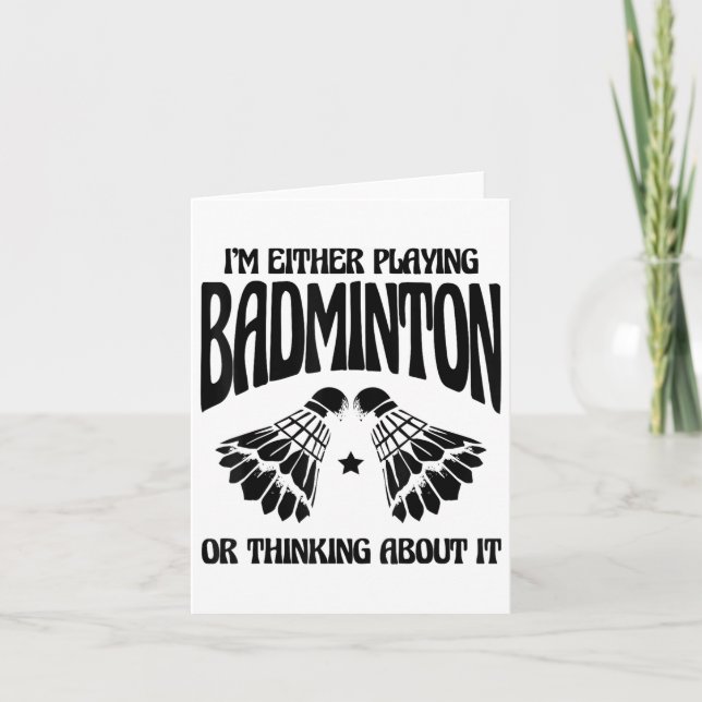 Carte Raquette de badminton pour maman  (Devant)
