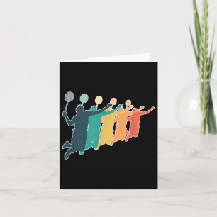 Carte Raquette de badminton rétro