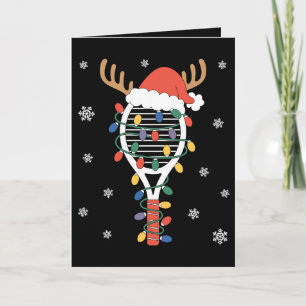 Carte Raquette de Pickleball de Noël Renne Andouillers X