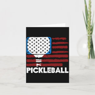 Carte Raquette de Pickleball Drapeau Patriot Pickle Ball