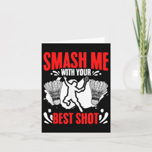 Carte Raquette de smash sport de loisirs badminton jouer