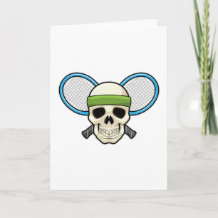 Carte Raquette de tennis crâne