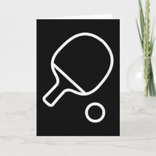 Carte Raquette De Tennis De Table Et Ball Retro Ping