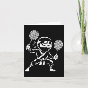 Carte Raquette de volant - Équipe de joueur de badminton