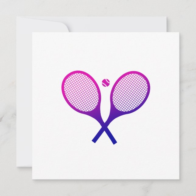 Carte Raquettes de tennis Magenta à violet Ombre (Devant)
