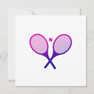 Carte Raquettes de tennis Magenta à violet Ombre