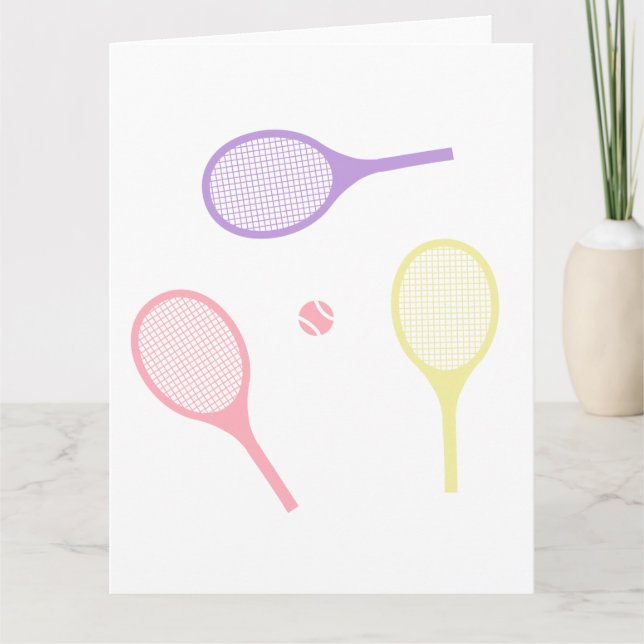 Carte Raquettes de tennis Pastel (Devant)