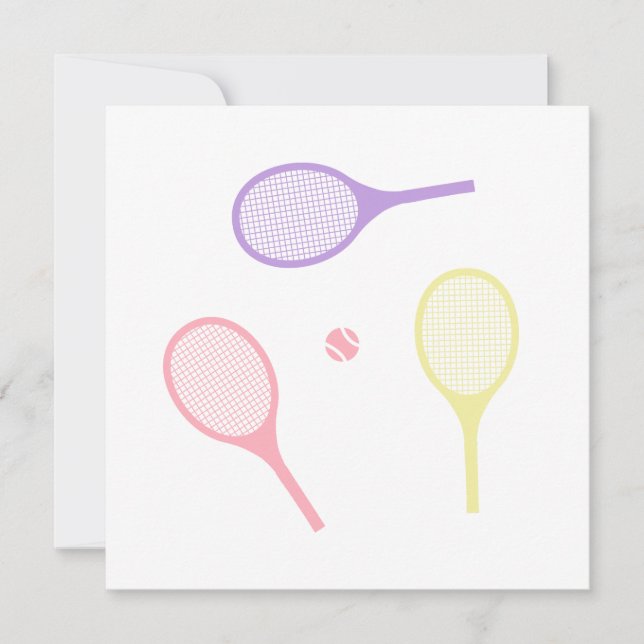 Carte Raquettes de tennis Pastel (Devant)