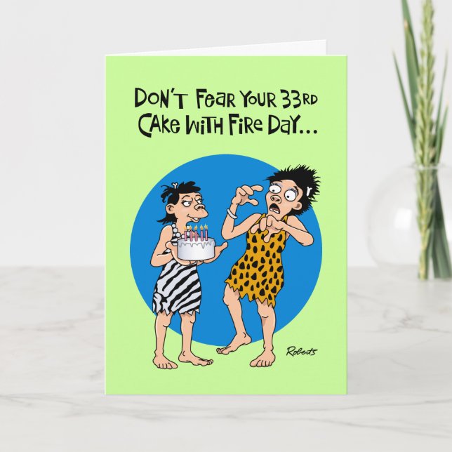 Carte Rassurant 33e anniversaire (Devant)