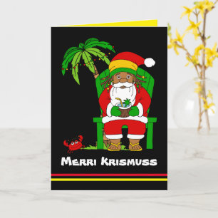 Carte Rasta Père Noël Joyeux Noël
