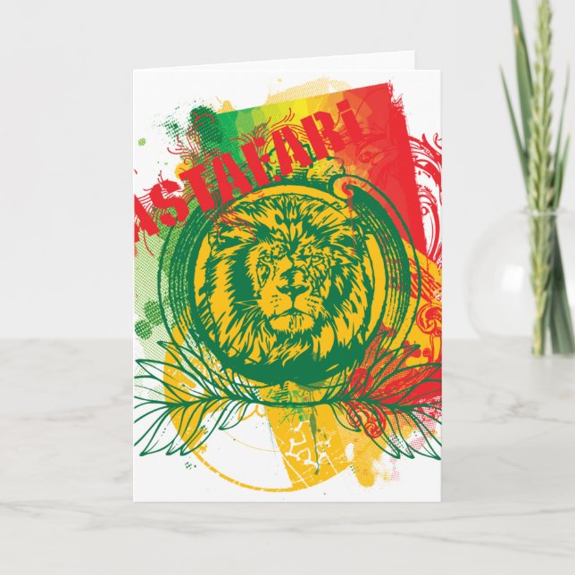Carte Rastafari Greeting Card (Devant)