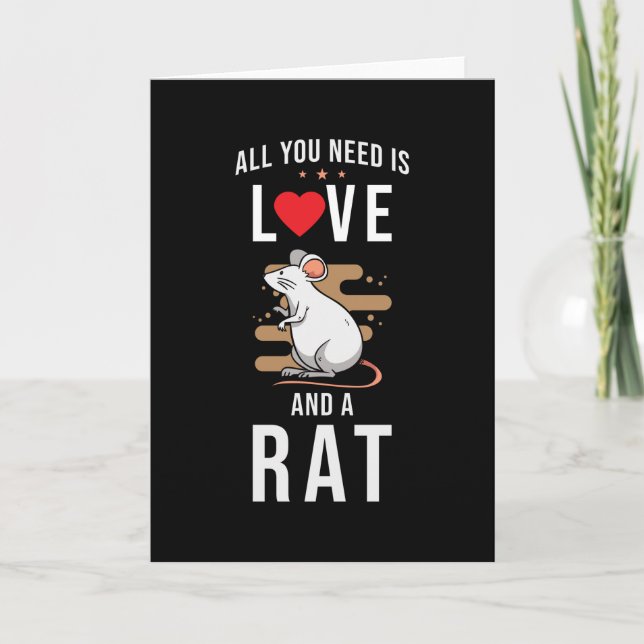 Carte Rat I love Rats (Devant)
