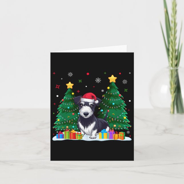 Carte Rat Terrier Amoureux de les chiens Santa Hat Ugly  (Devant)