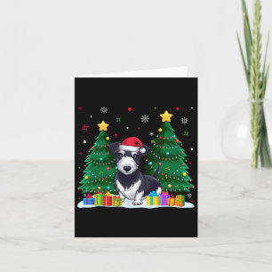 Carte Rat Terrier Amoureux de les chiens Santa Hat Ugly 
