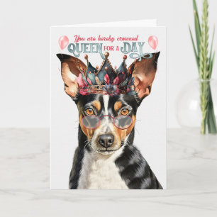 Carte Rat Terrier Chien Queen Day Amusant Anniversaire