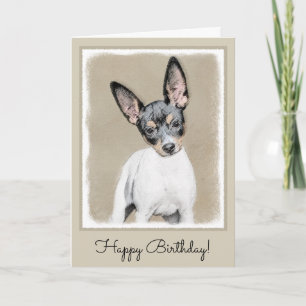 Carte Rat Terrier Painting - Cute Original Dog Art