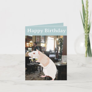 Carte Rat Waiter surréaliste Editable