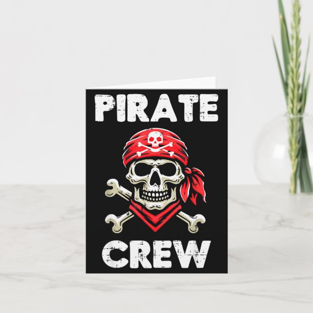 Carte Rate Crew Skull Crossbones Funny Matching Men Wome (Devant)
