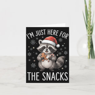 Carte Raton laveur de Noël ici pour les friandises Cadea