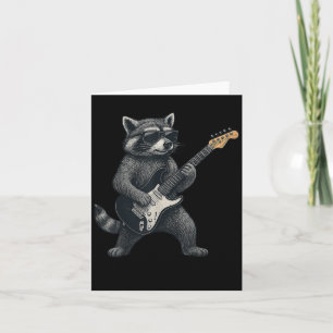 Carte Raton laveur jouant de la guitare Rock And Roll Ca
