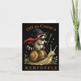 Carte Raton laveur sorcier escargot parti pour créer une