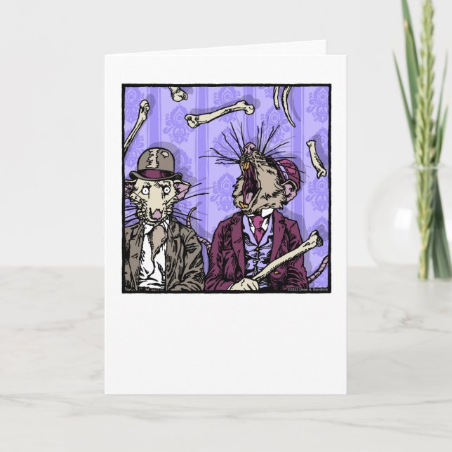 Carte Rats and Bones - Blank Inside Pop Goth Nightmare  (Devant)