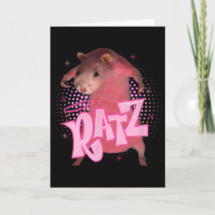 Carte Ratz Fun Souris Rose Rat Meme Hommes Femmes Hallow