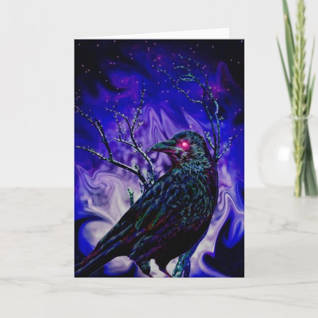 Carte Raven/Crow Greeting Card (Devant)