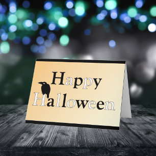 Carte Raven Happy Halloween ・ Anniversaire