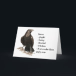 Carte Raven Totem, Animal Guide Funny Birthday<br><div class="desc">Raven Totem,  Animal Guide Inspirational and spiritual but funny card is a perfect Birthday card for your favorite person in your life who displays all these characteristics .</div>