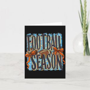 Carte Rayé rétro drôle saison de football journée de jeu