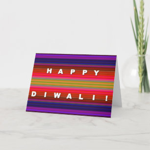Carte rayée colorée de Diwali