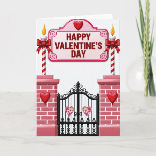 Carte rayée pour la Saint-Valentin