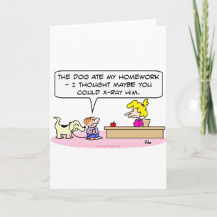 Carte rayon X pour le chien mangé