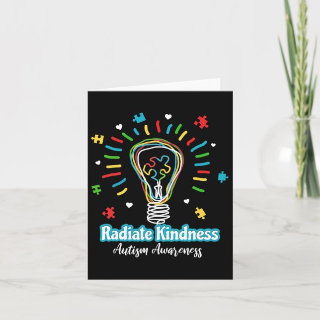 Carte Rayonner Kindness Sensibilisation sur l'autisme d' (Devant)