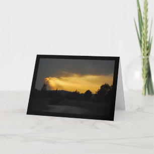 Carte Rayons de soleil célestes dans le paysage du ciel