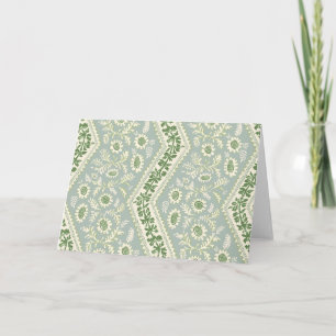 Carte Rayure florale vert et écume de mer, Intérieur vie