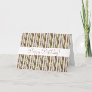 Carte Rayures classiques "carte d'anniversaire "