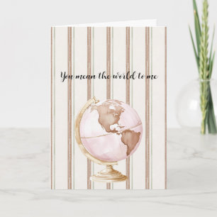 Carte Rayures Marron Crème Vous Signifiez Le Monde Pour
