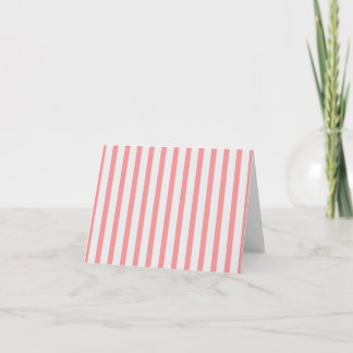 Carte Rayures rose et blanc