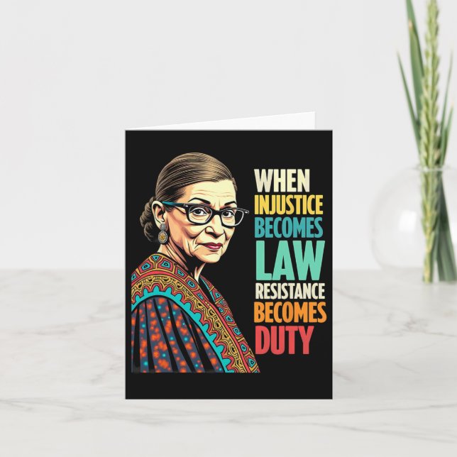 Carte Rbg Quand L'Injustice Devient La Résistance À La L (Devant)