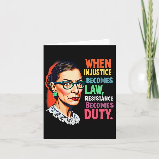 Carte Rbg Quand L'Injustice Devient La Résistance À La L (Devant)