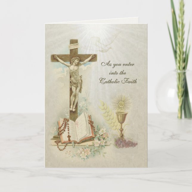 Carte RCIA Entrez dans l'Église catholique Confirmation  (Devant)