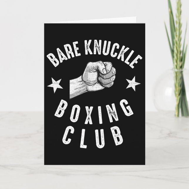 Carte Re Knuckle Boxe Hommes Combat Poing Combattant de  (Devant)