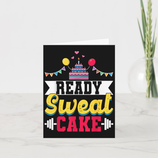 Carte Ready Sweat Cake Womens Gym Fitness Workout Birthd (Devant)
