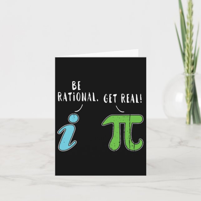 Carte Real Be Rational Funny Math Mème Math Math Nerd Jo (Devant)