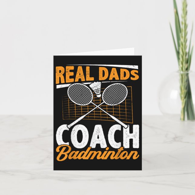 Carte Real Dads Entraîneur Badminton Badminton (Devant)