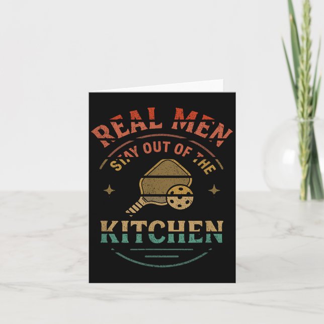 Carte Real Men Stay Out Of The Kitchen Funny Ckleball Vi (Devant)