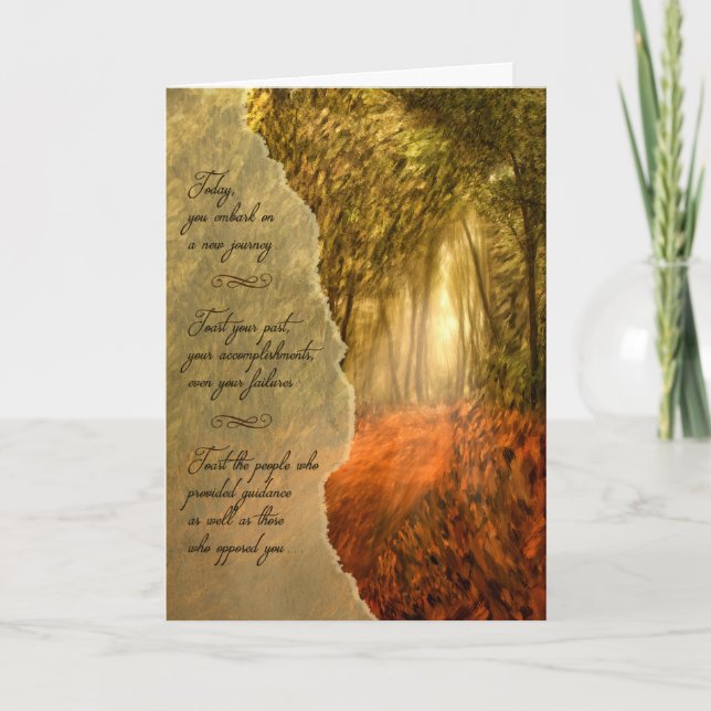 Carte Réalisation Félicitations Chemin du voyage (Devant)